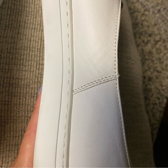 Le Septembre 17 white Leather v cut Slippers / size 11 men’s - Picture 12 of 16